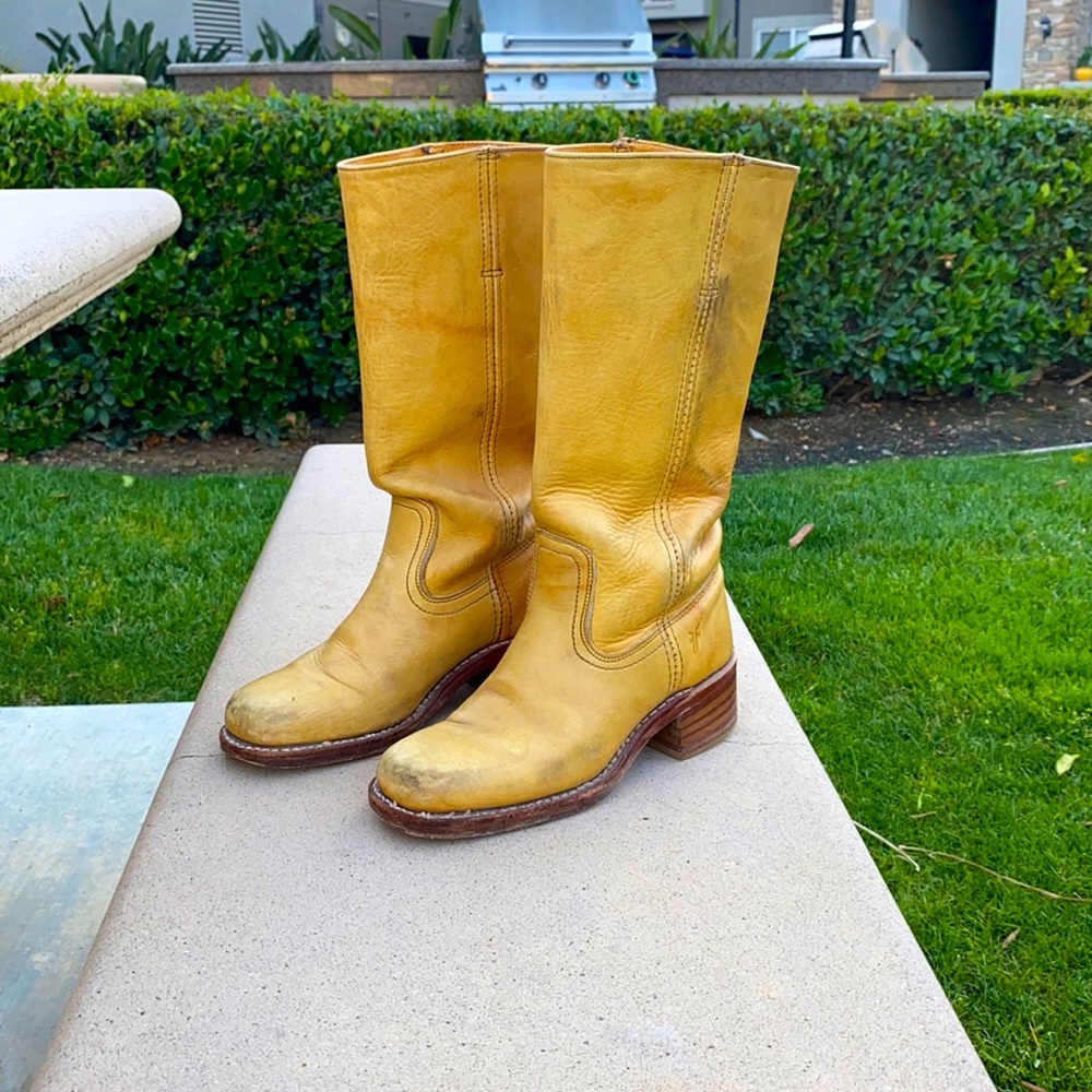 Vintage Frye Campus Boots - Banana